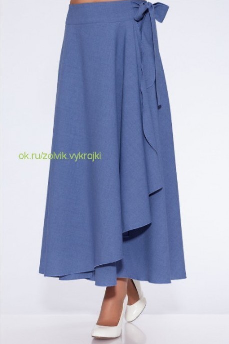 Моделирование длинной юбки с запахом