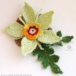 ​Восхитительный цветок крючком