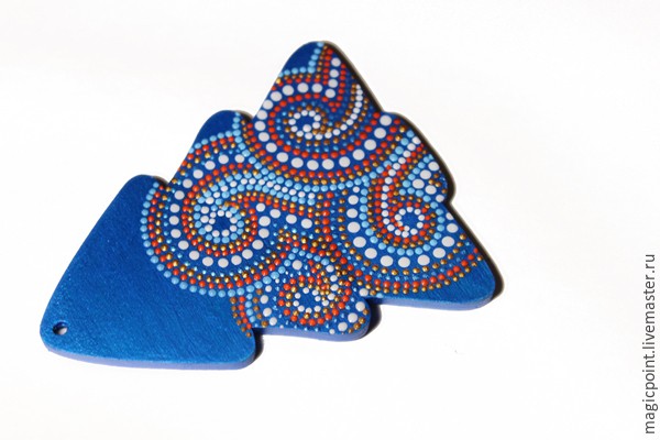 Мастер-класс по точечной росписи новогодних подвесок: часть 3