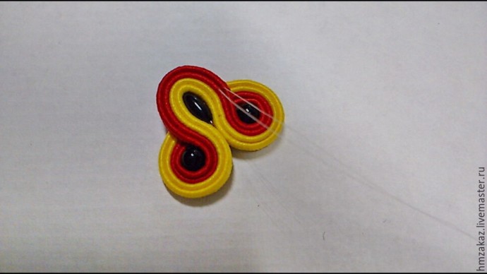 Сутажная брошь по мотивам русских узоров и орнаментов: часть 2