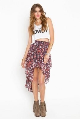 Моделирование платья с перепадом длины юбки