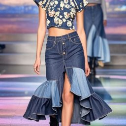 Оригинальные джинсовые юбки