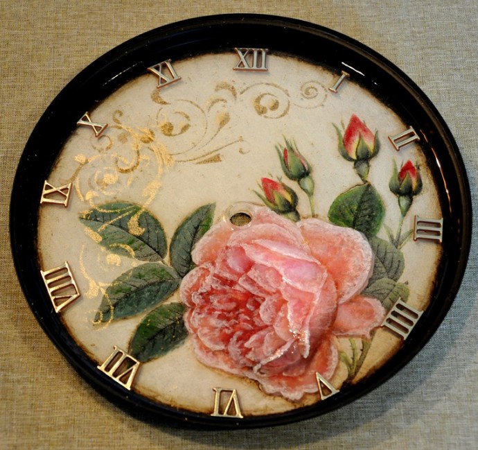 Декорирование часов с необычным стерео-эффектом: часть 5