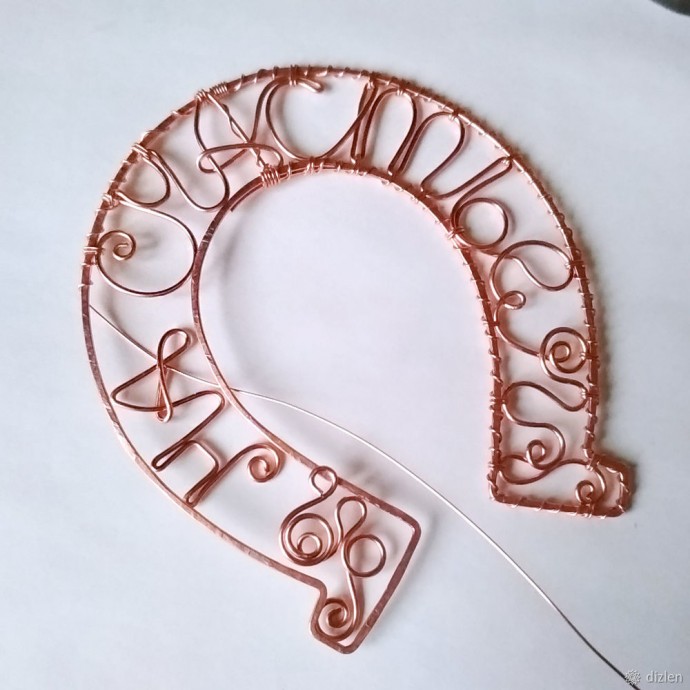 Подкова на стену: мастер-класс в технике wire wrap, часть 2