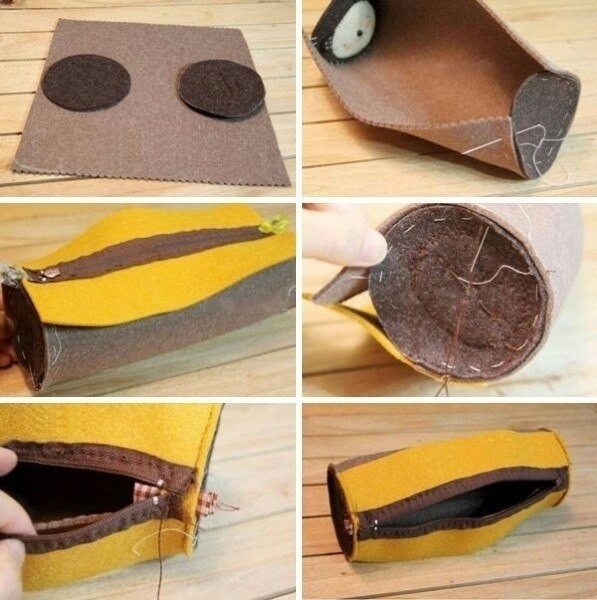 Шьем пенал из фетра