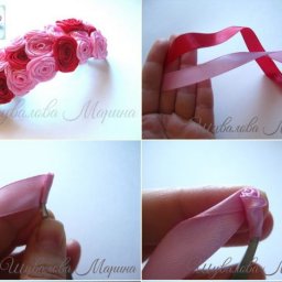 ​Цветы в технике канзаши