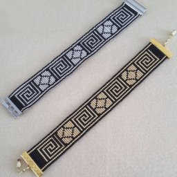 ​Греческий орнамент для браслета из бисера