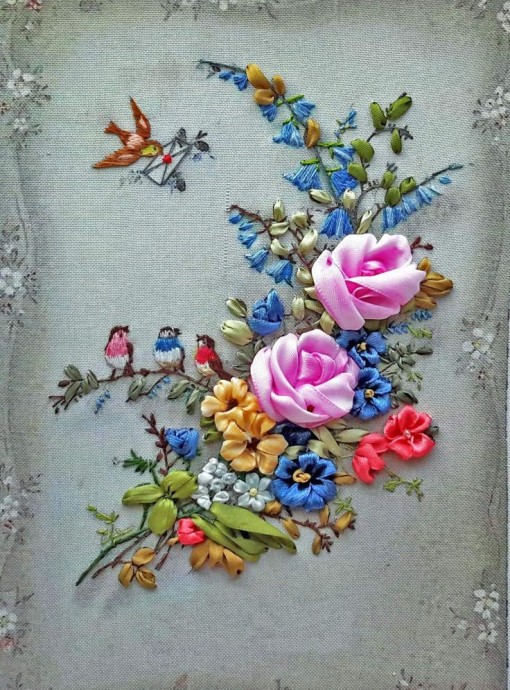 ​Изысканная вышивка лентами