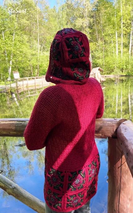 ​Кардиган с мотивами-мандалами