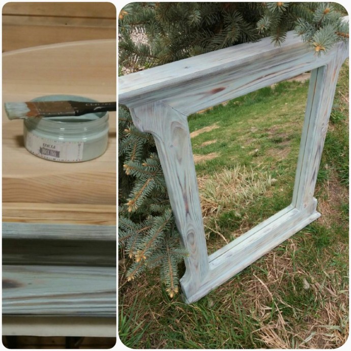 Декорируем зеркало при помощи воска и верненских красок Декорируем зеркало при помощи воска и верненских красок