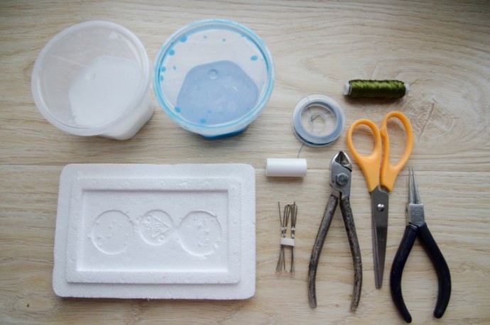 Создаем шпильку для волос с цветами из "Витраль"