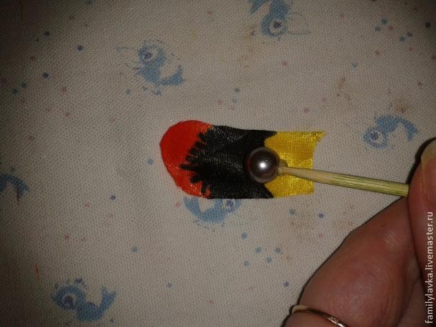 Спараксис "Властелин огня" из атласной ленты своими руками: часть 1