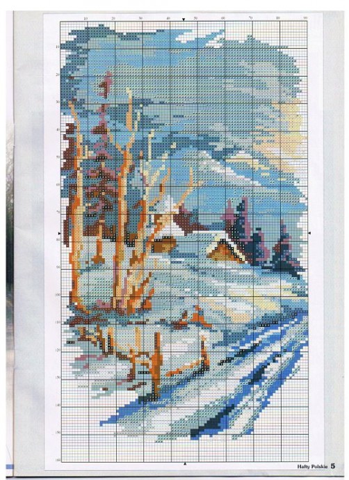 Вышиваем зимние пейзажи: часть 5