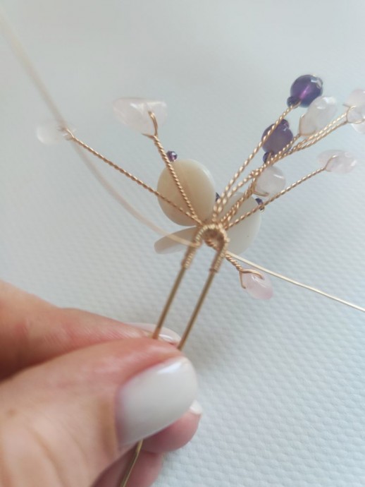 Делаем красивую шпильку для волос: часть 3