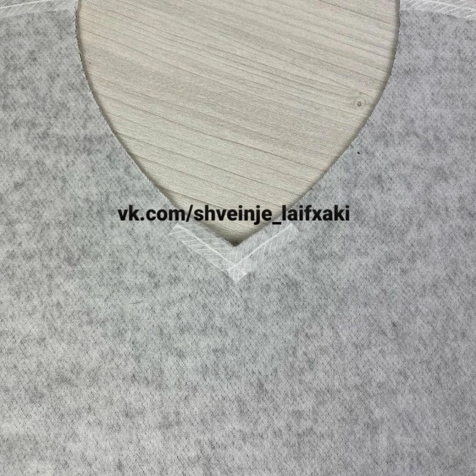 Как втачать V-горловину