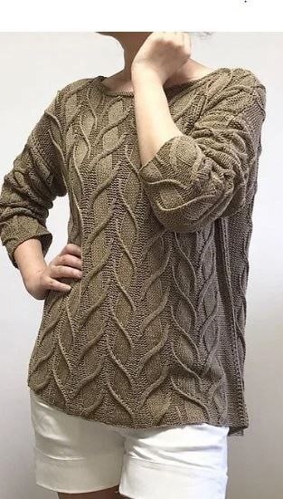 Стильный джемпер спицами Стильный джемпер спицами