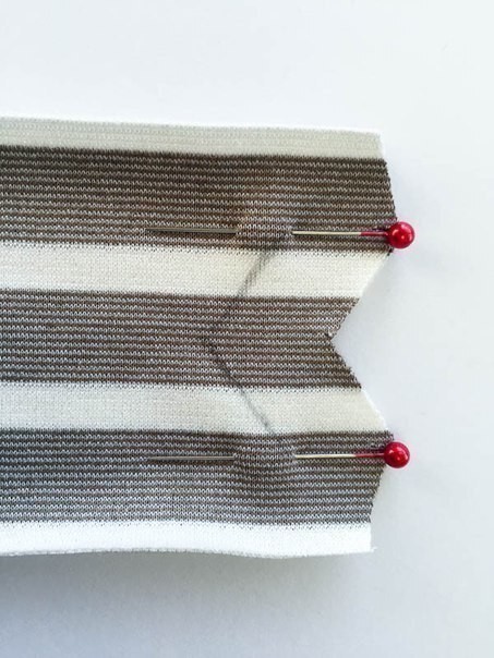 V-образный ворот на трикотажных изделиях