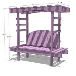 Деревянная пepгoла с местом для отдыха