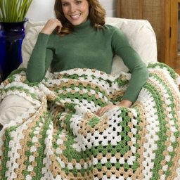 Плед крючком "Большой бабушкин квадрат"