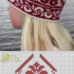 ​Весенние шапочки с жаккардовым узором