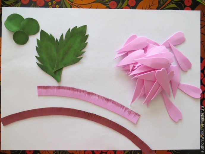 Гербера из фоамирана: часть 2