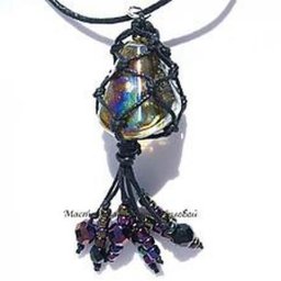 Оплетаем камень произвольной формы в технике макраме