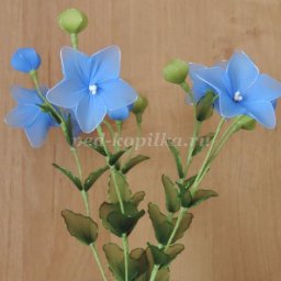 Цветок колокольчик из капрона и проволоки: часть 2