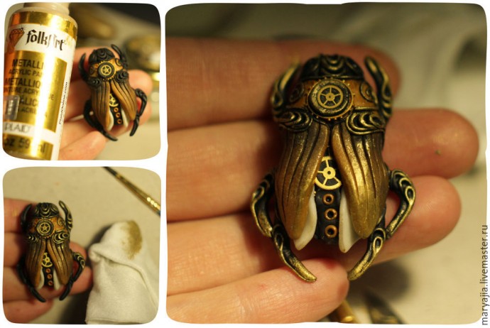 ​Лепим жука в стиле steampunk: часть 2