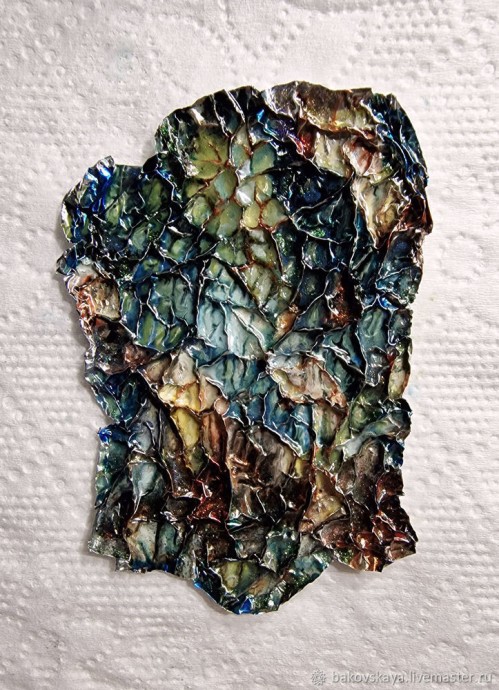 Создание подложки "Вдохновение лабрадоритом" для стеклянного кабошона: часть 1