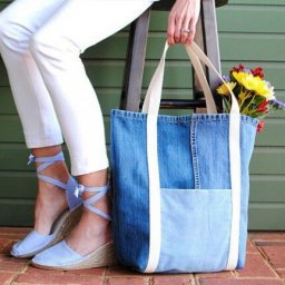 ​Что сделать из старых джинсов: шопер