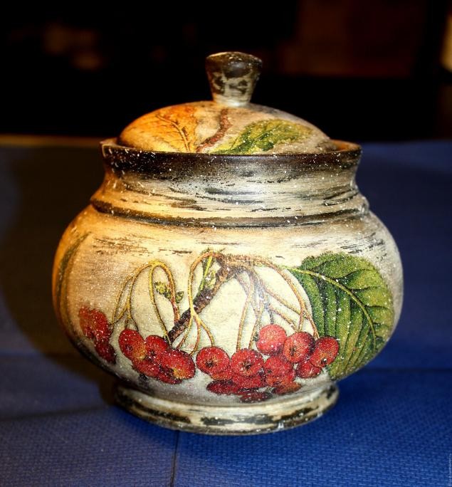 ​Искусственное состаривание "Горшочек для хранения": часть 3