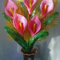 ​Каллы из бисера и рубки