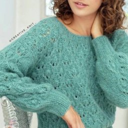 Вяжем джемпер с нежным узором