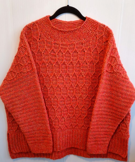 Красивый узор с ромбами для спиц