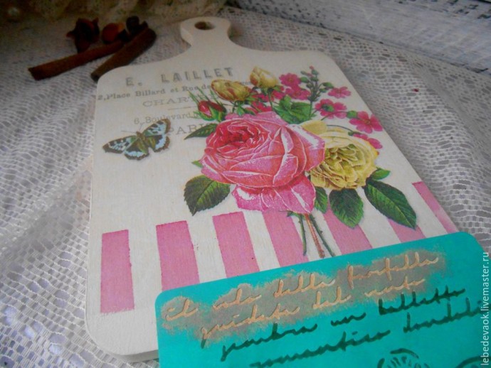 Декорируем разделочные доски в винтажном стиле