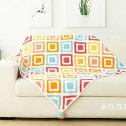 Плед с ромбами