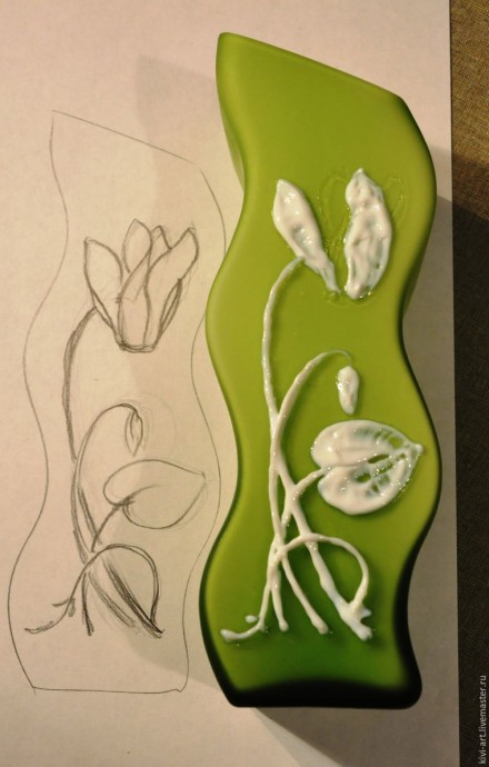 ​Декорирование вазы в стиле модерн: часть 1