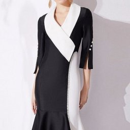 ​Идеи двухцветных платьев к новогодней вечеринке