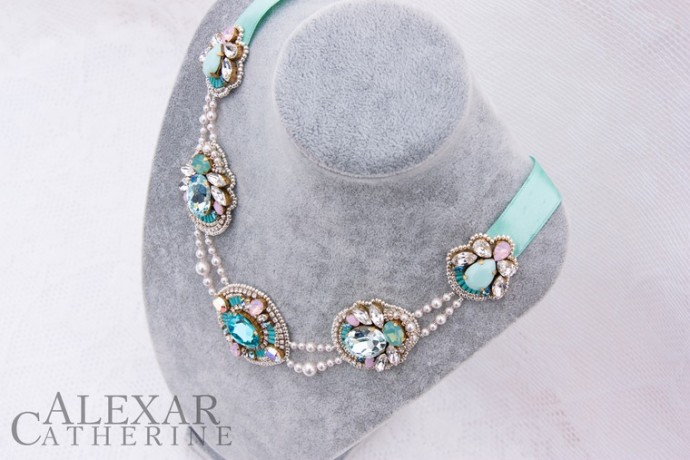 ​Колье "Бегущая по волнам": часть 3