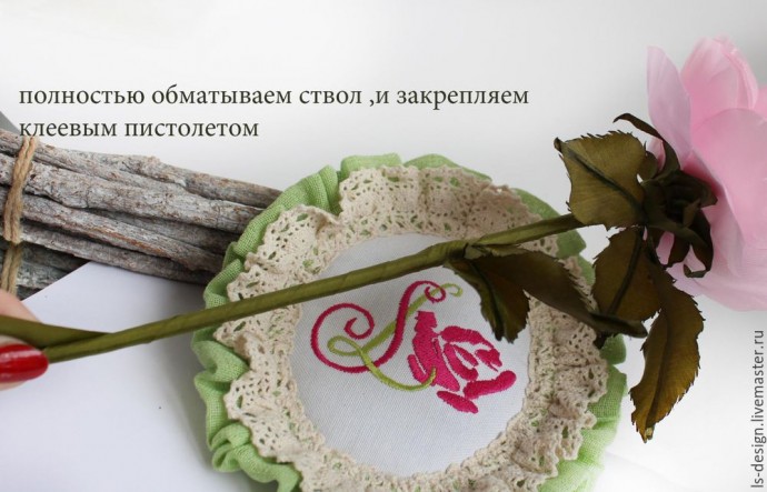 ​Роза из тафты "100 лепестков": мастер-класс, часть 4