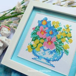 Имитируем вышивку в технике точечная роспись: часть 2