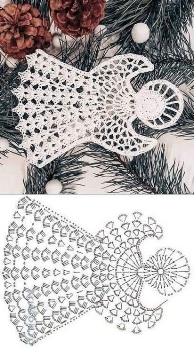 Немного интересных схем для новогодних украшений