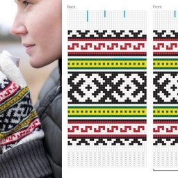 Перчатки с жаккардом