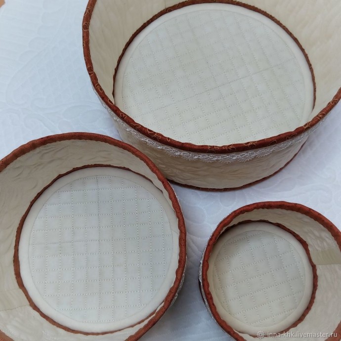 ​Шьем текстильную корзинку-торбочку: часть 3