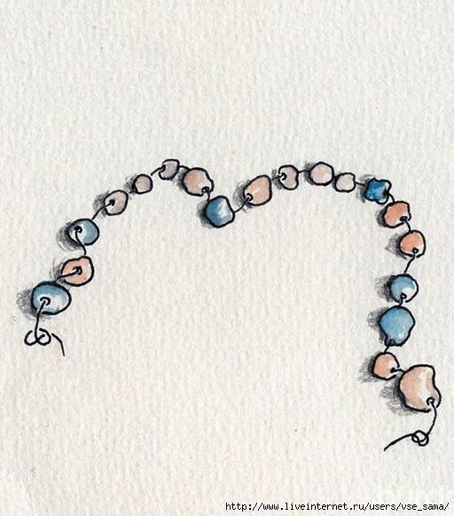 Вышивка бусинами по горловине Вышивка бусинами по горловине