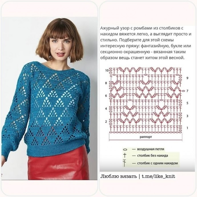 Блуза ажурным узором и не только