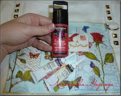 ​Декупаж на сумке или подарок для себя любимой: часть 1