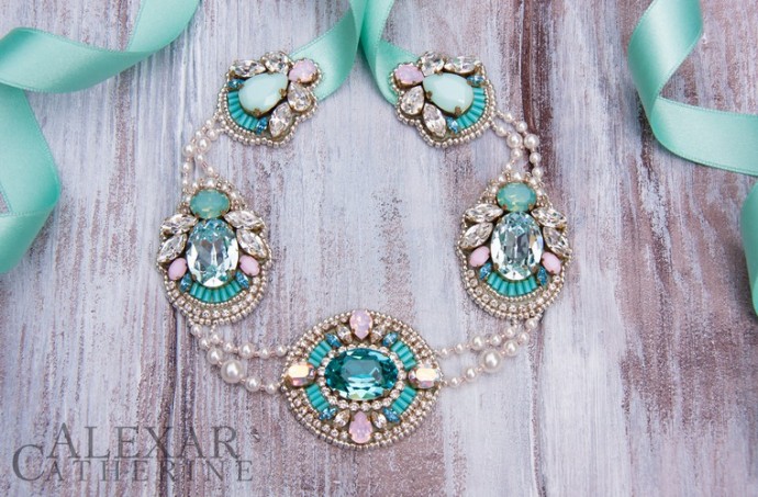 ​Колье "Бегущая по волнам": часть 3