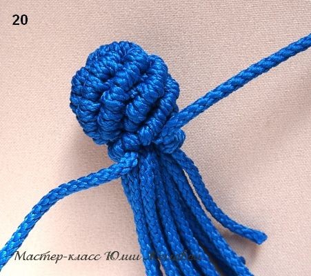 Плетём шарик в технике макраме