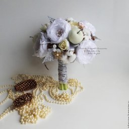 Мастерим зимний свадебный букет: часть 1